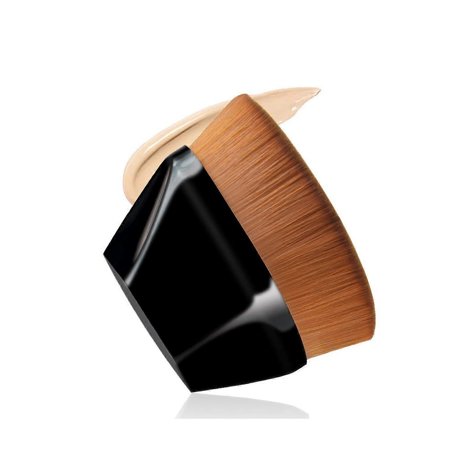 Foundation Brush for Flawless Liquid or Cream Makeup with Protective Case, Black