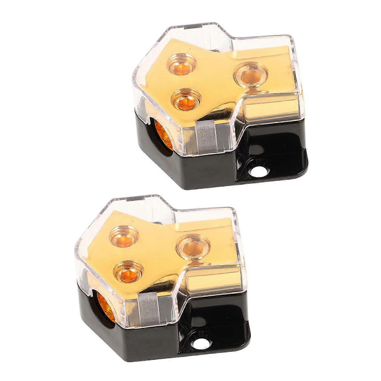2pcs Car Audio Distribution Block for Multiple Amplifiers with Stable Power Delivery and Easy Installation