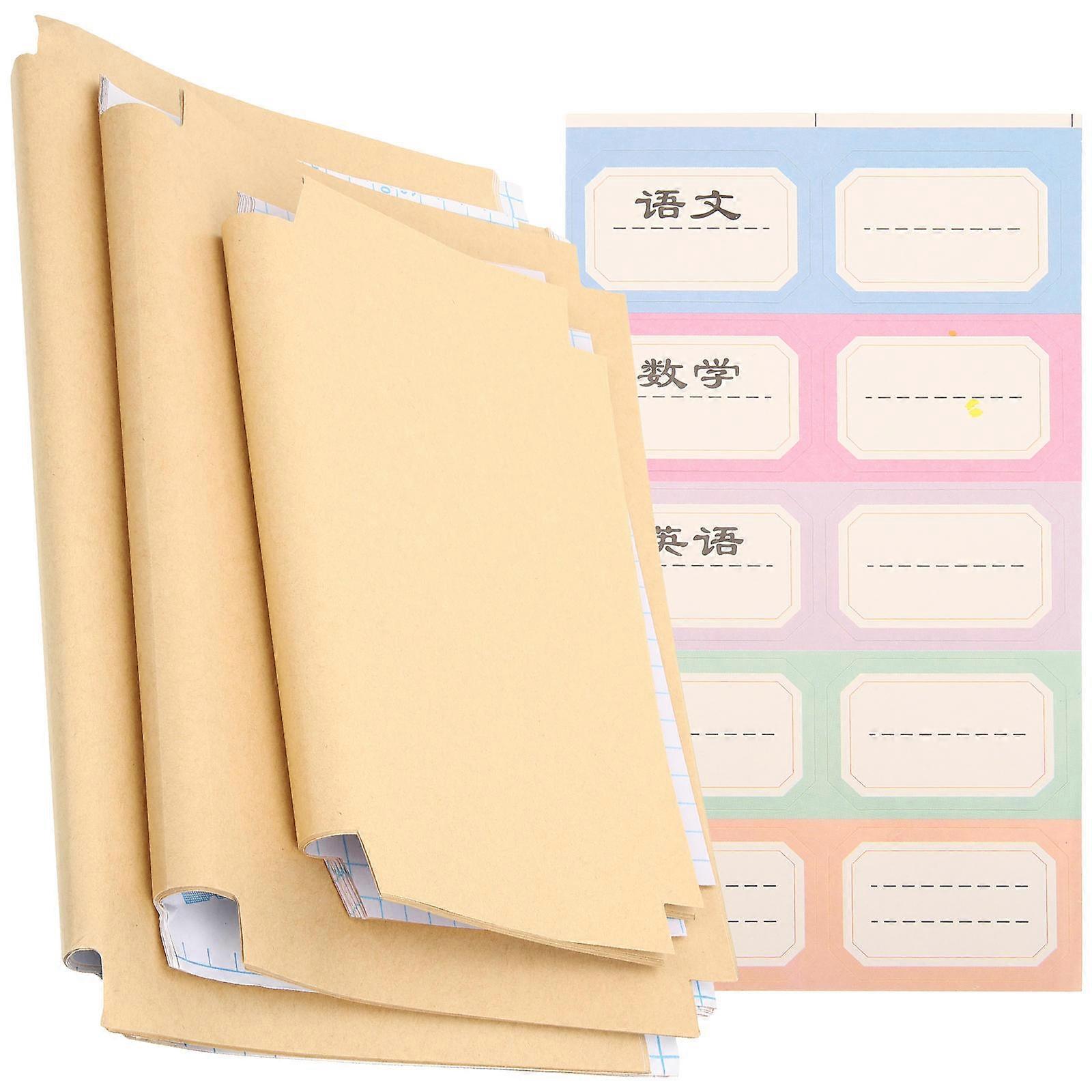 Book Covers Kraft Paper for Decoration with Self-Adhesive 30 Sheets Set
