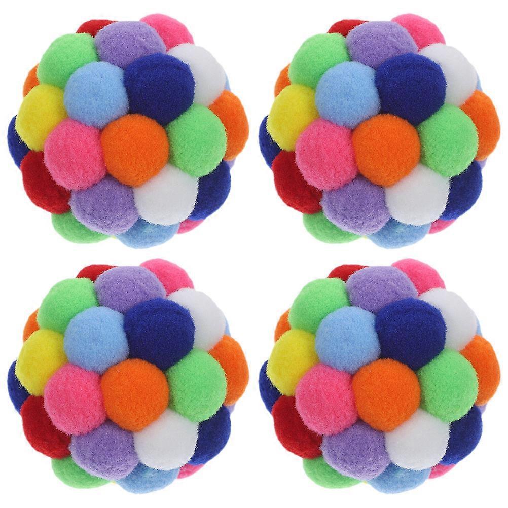 Cat Toy Balls Plush Balls for Cats Interactive 16 Pieces