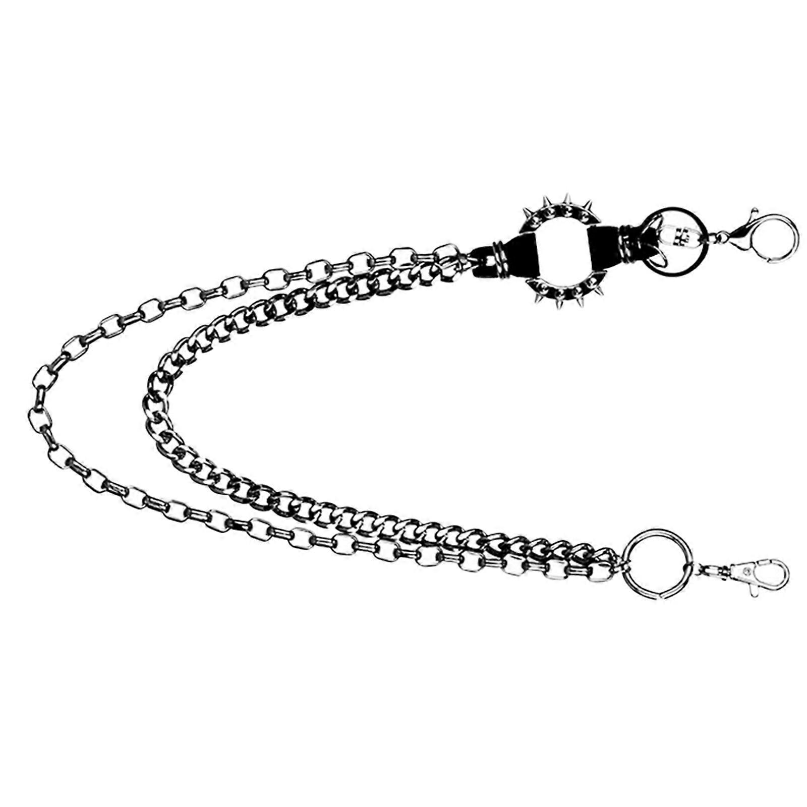 Silver Belt Chain Unisex Pants Chain for Decoration 5Pcs Multi Functional