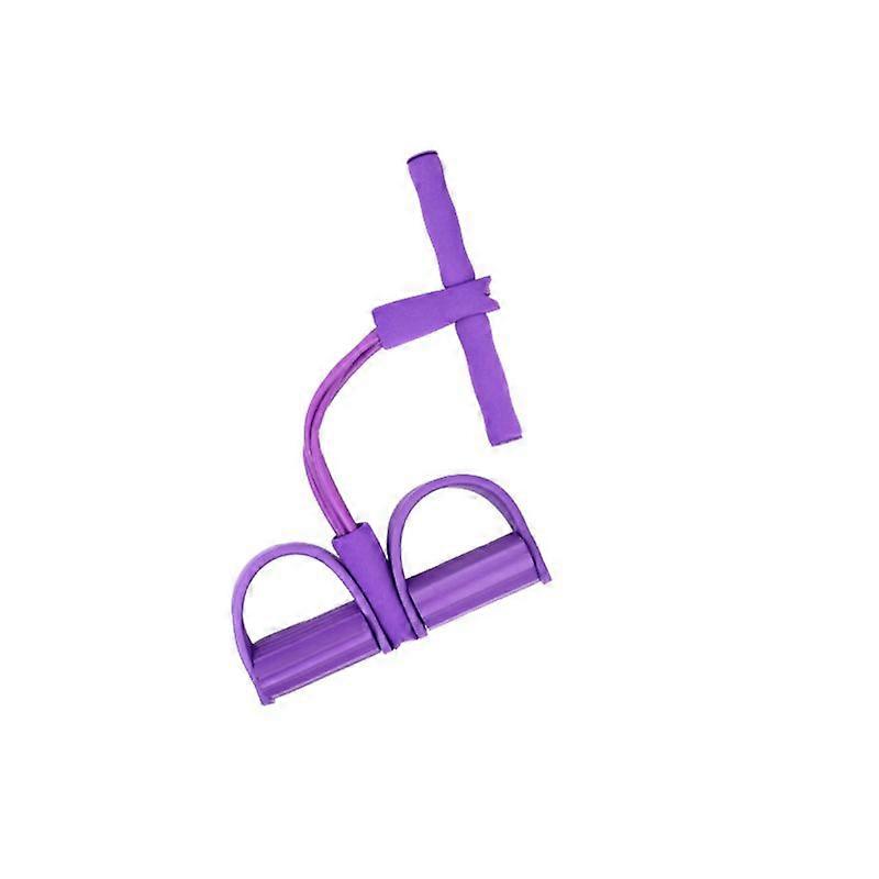 Multifunction Leg Exerciser, Sit-up Bodybuilding Expander, Multi-Function Tension Rope with 4 Tubes Elastic Traction Rope