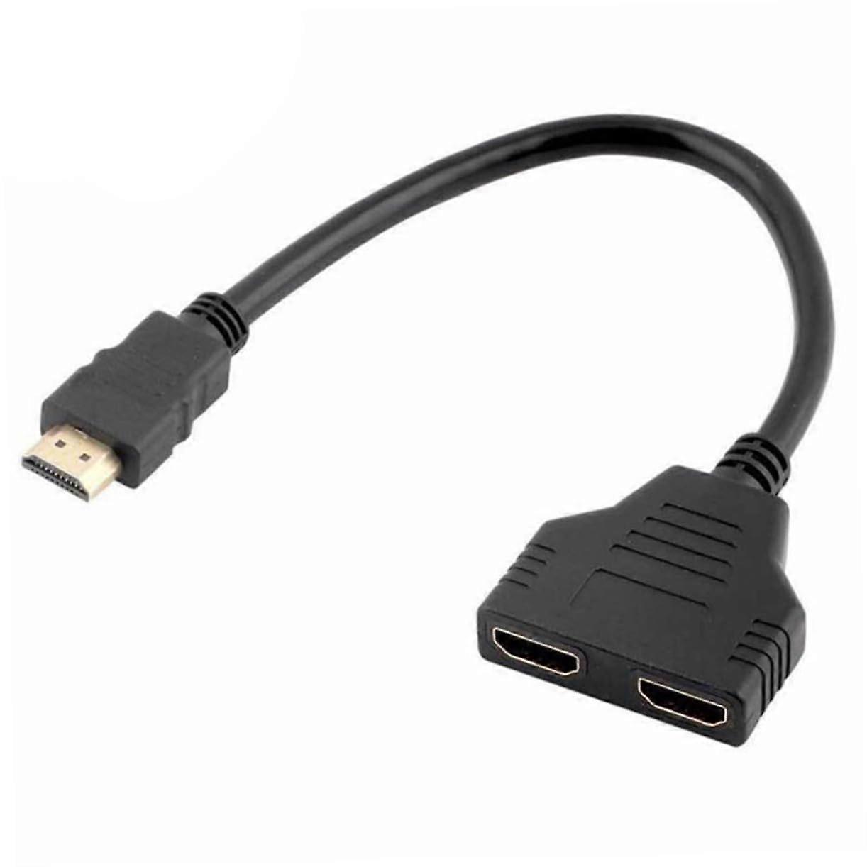 Video Splitter Adapter Dual Monitor Output Compatible With TVs Projectors And Game Consoles For Living Room And Office