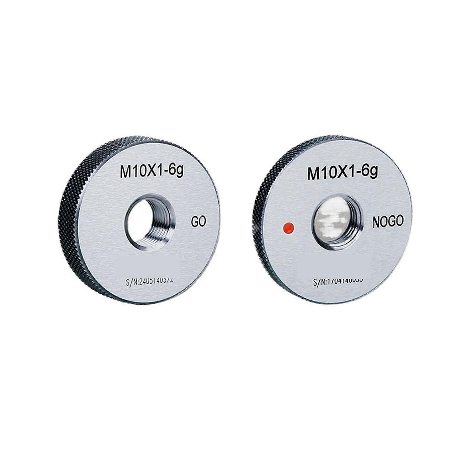 Metric Fine Thread Ring Gauge for External Threads, Precision Go NoGo Inspection Tool