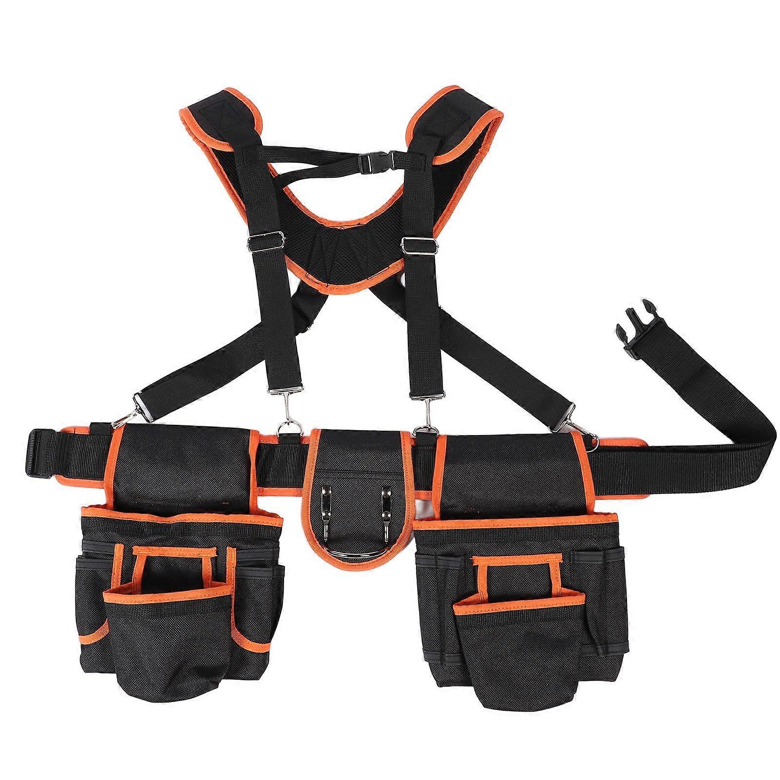 Tool Belt Waterproof Electrician Tool Bag with Multi Pockets Organizer and Adjustable Shoulder Strap
