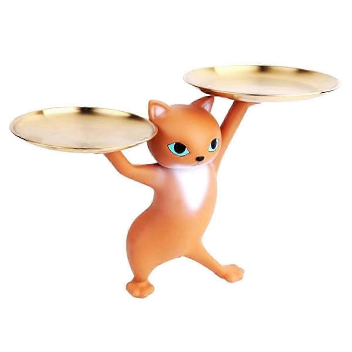 Resin Cat Tray, Decorative for Candy & Home Decor-JJ