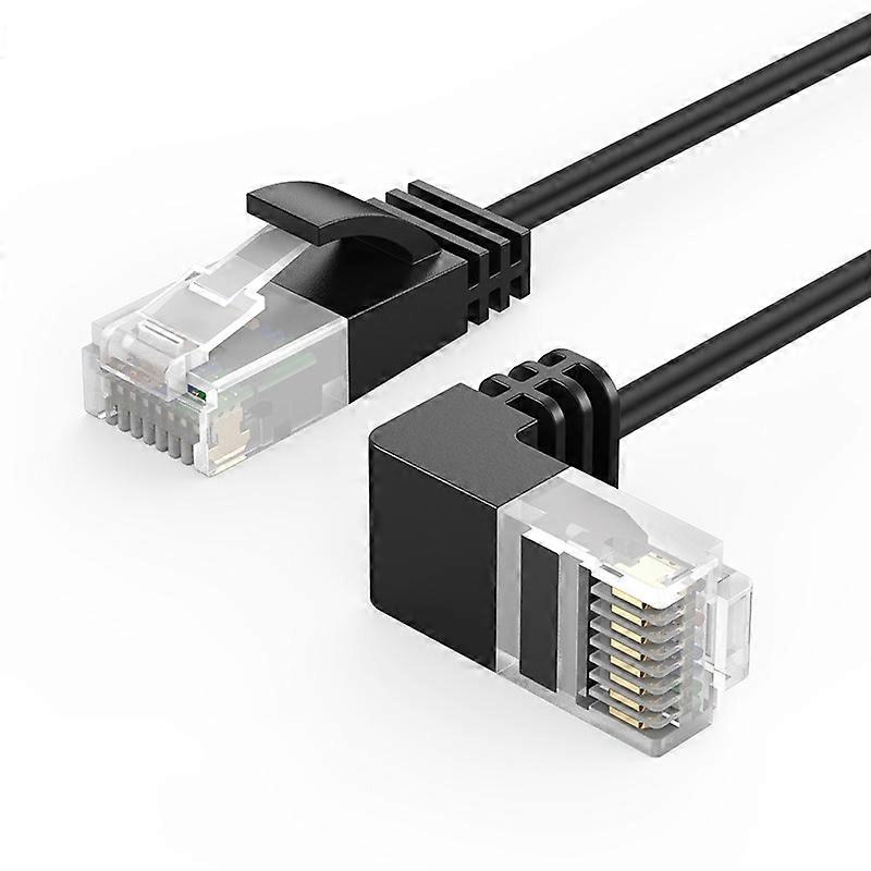 CABLECREATION CL0045 2m Cat6a LAN Network Cable 10Gbps Pure Copper Thin Cord Computer Router Connect