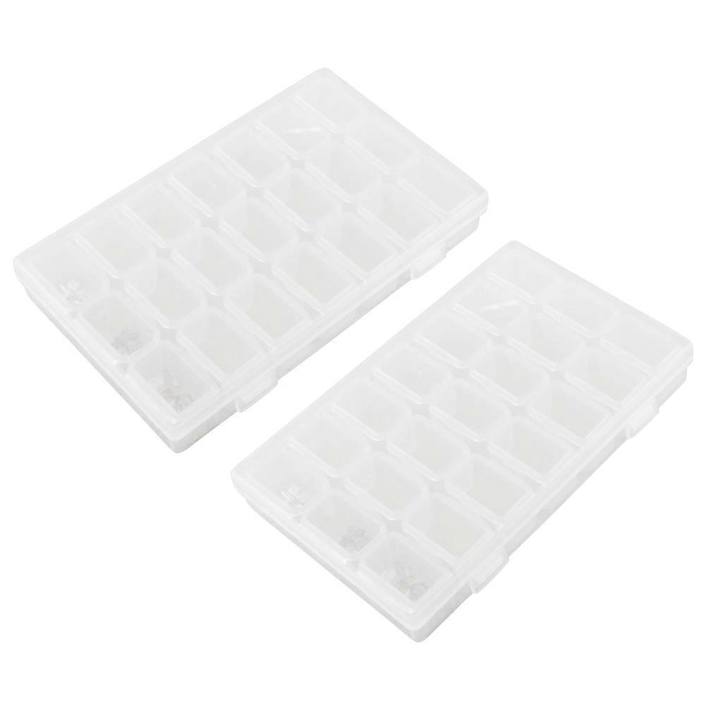 Nail Tips Storage Box Featuring 21 Compartments for 6Pcs Storage