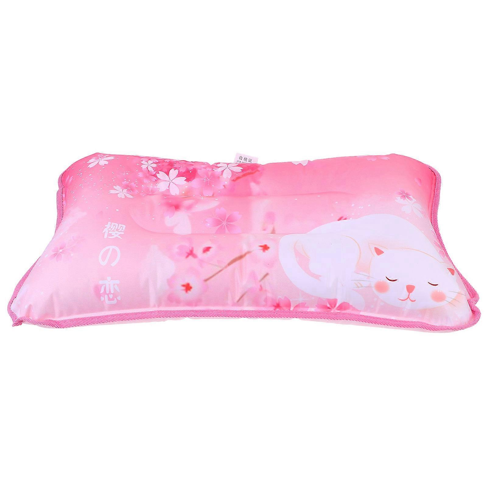 Summer Colling Pillow Cooling Pressure-Resistant Polyester Material Pink 55x35cm 1Pcs