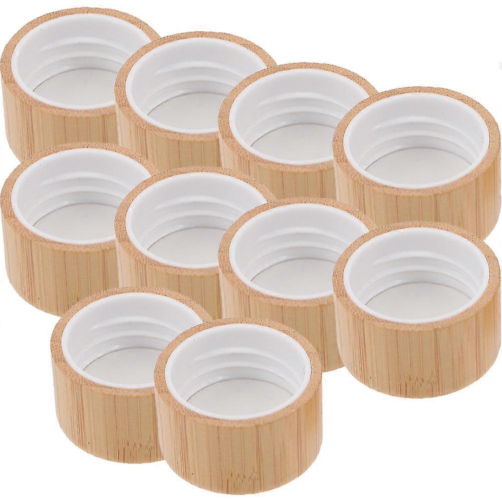 Roll On Bottles Replacement Caps for Spice Containers Kitchen Use Bamboo PP Material 10Pcs