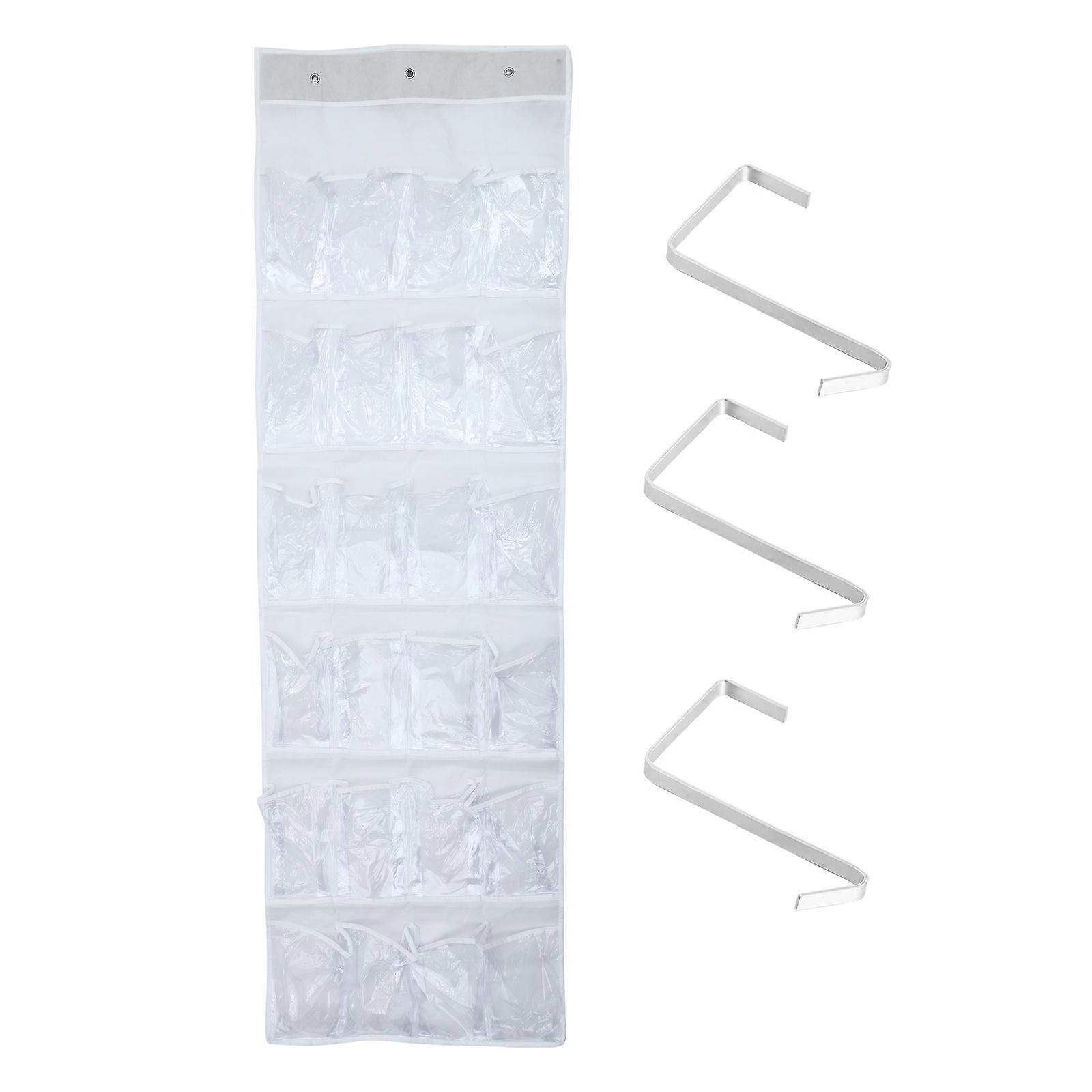 Hanging Shoe Storage Pouch with 3 Hooks for Wall Mount Home Use