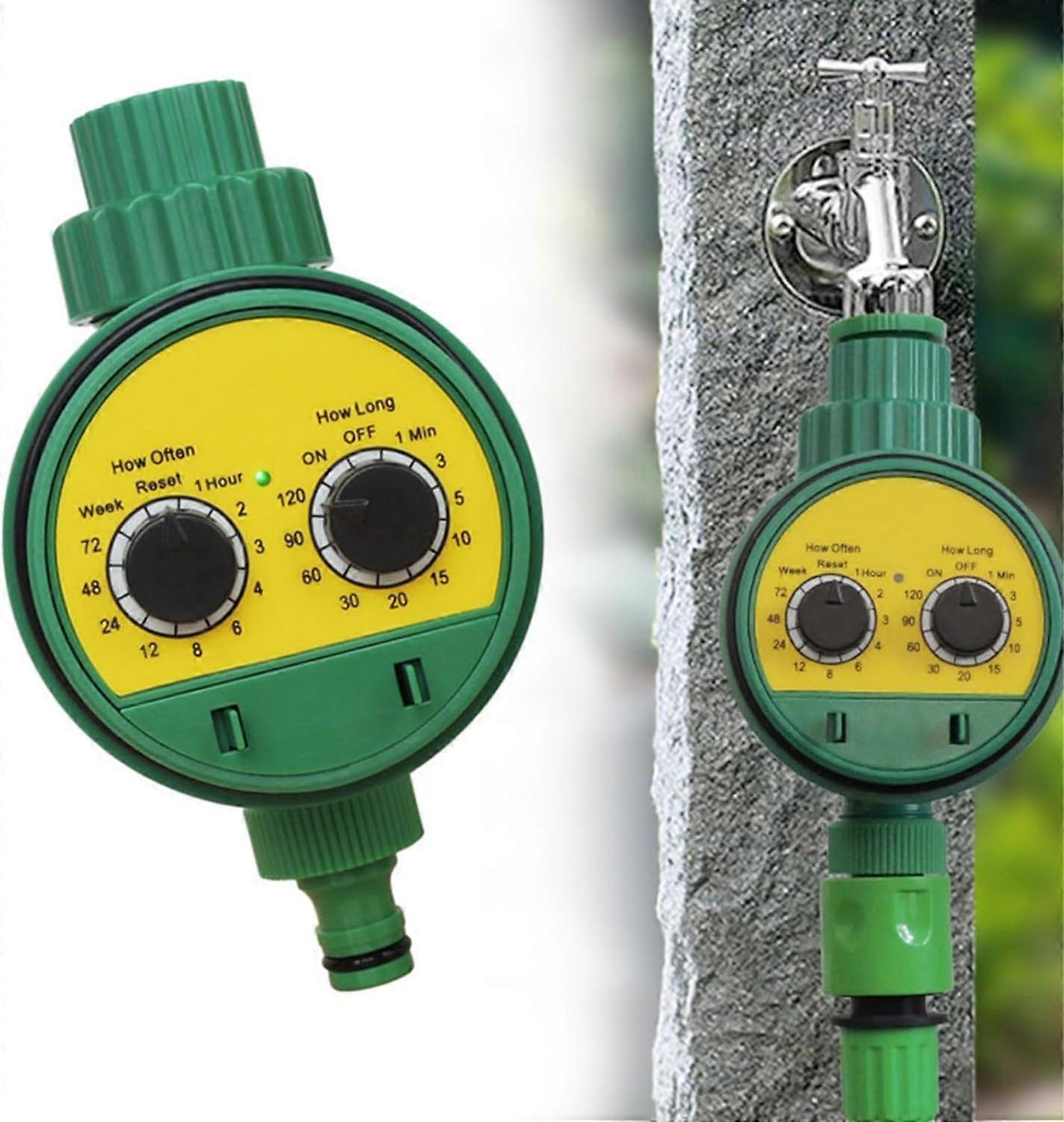 Automatic Watering Timer with Adjustable Frequency, Battery Operated for Lawn and Garden Irrigation