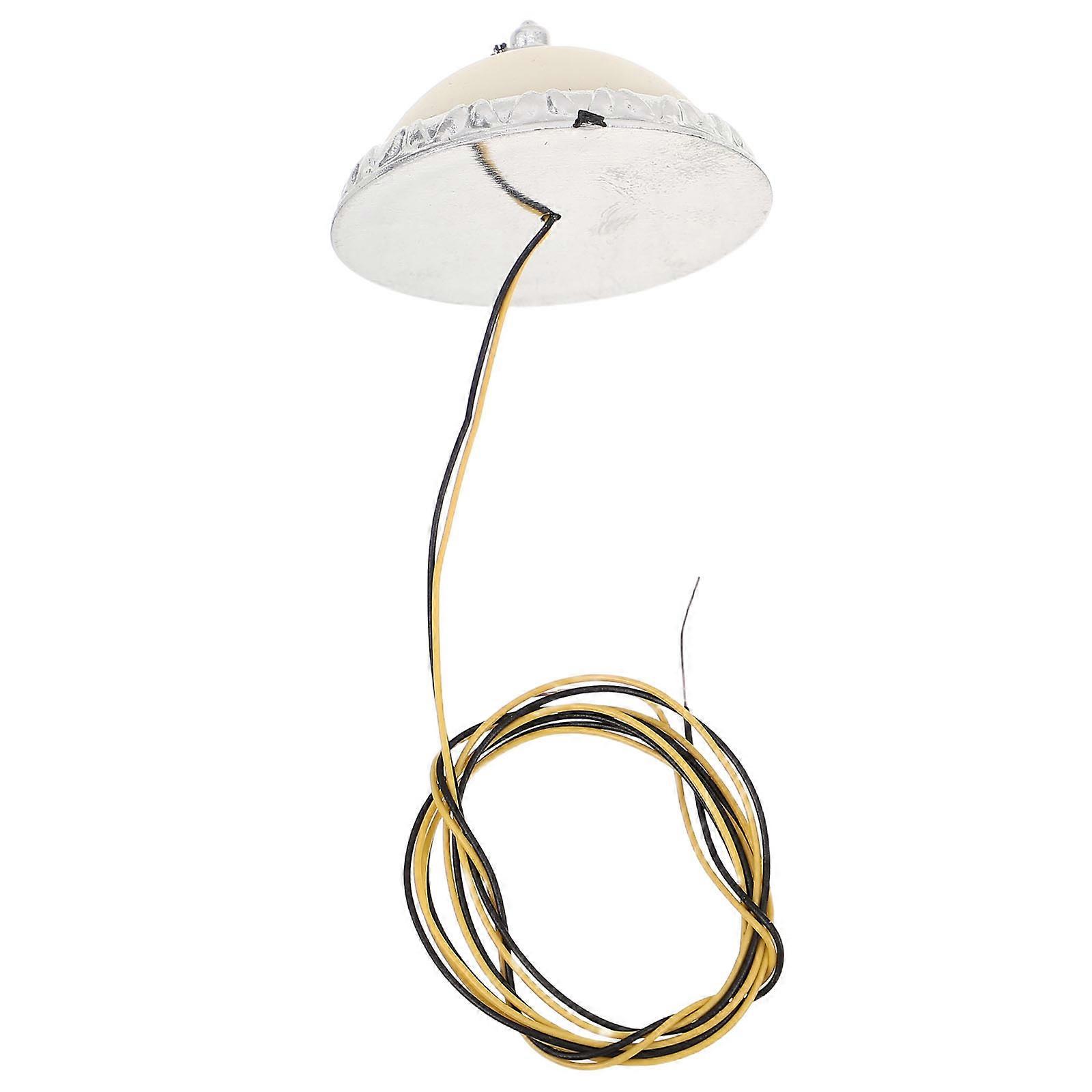 Mini Lights Dollhouse Ceiling Light for Decoration 4Pcs Silver Plastic Lamp