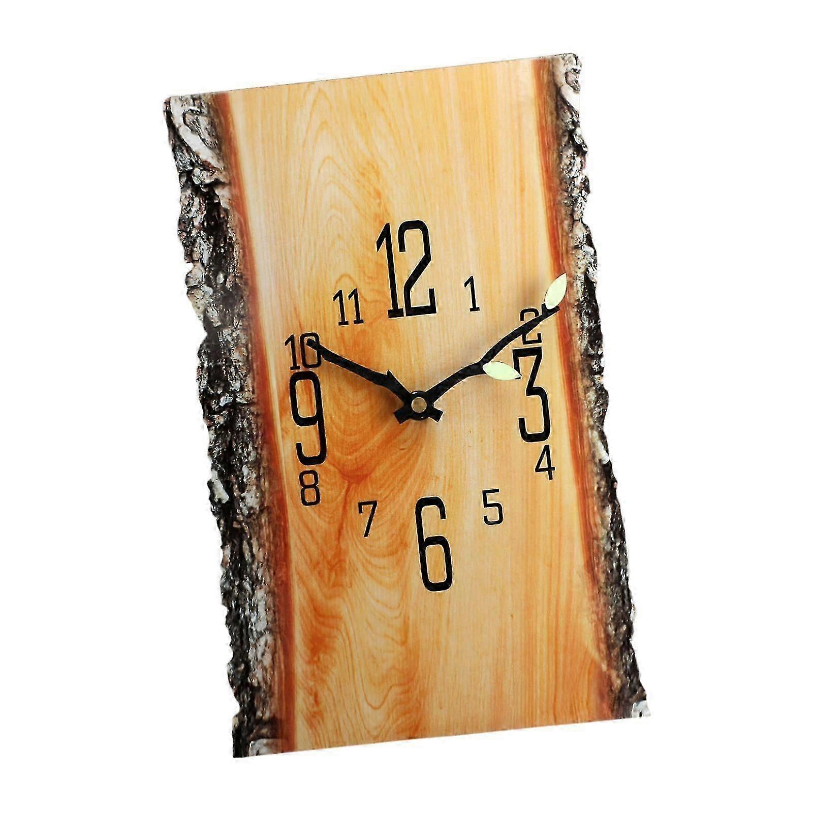 25-26 Simulated Tree Stump Wall Clock Wall Decoration for Dining Room Multipurpose