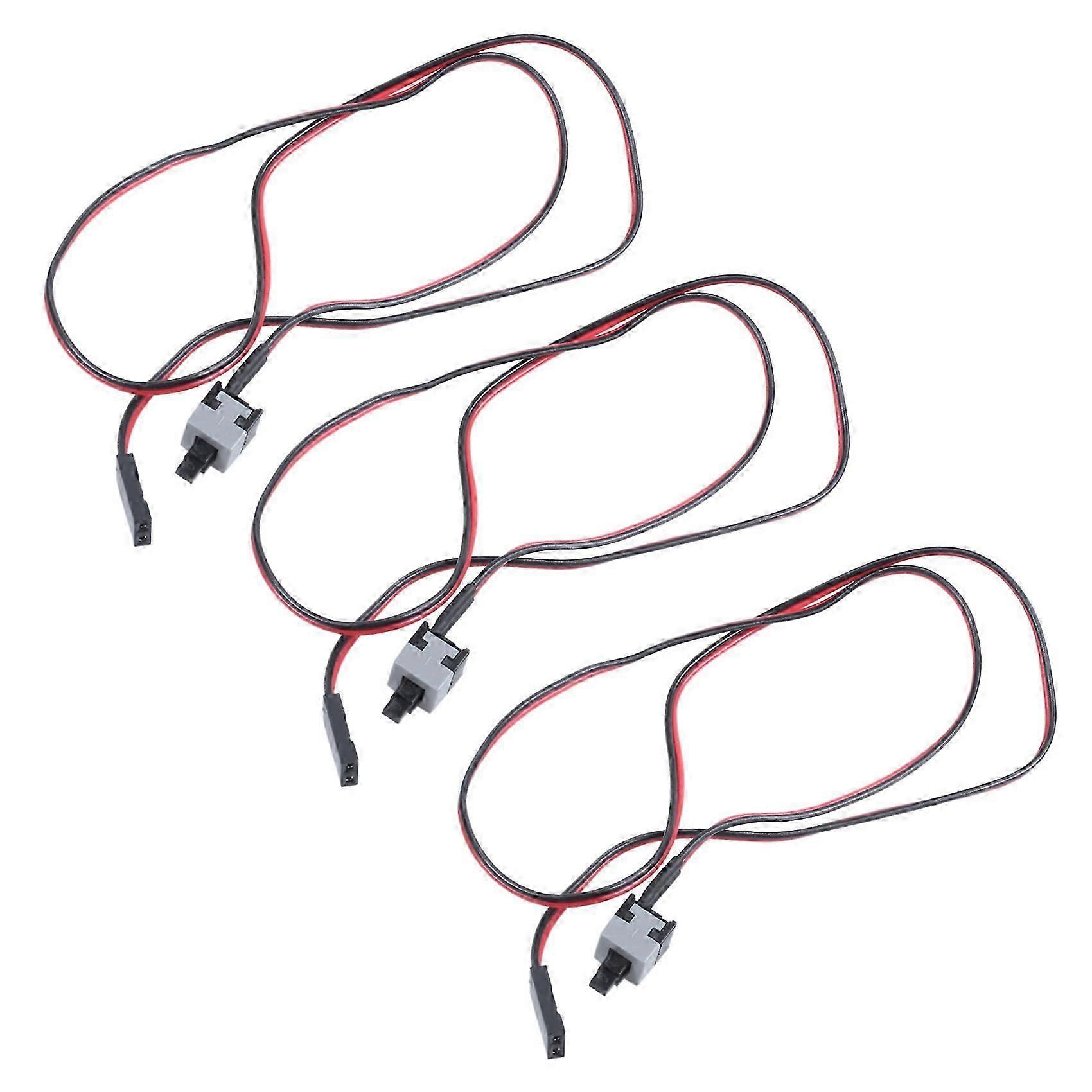 3pcs 20.5 inch Long Power Button Switch Cable for PC Switches Reset Computer