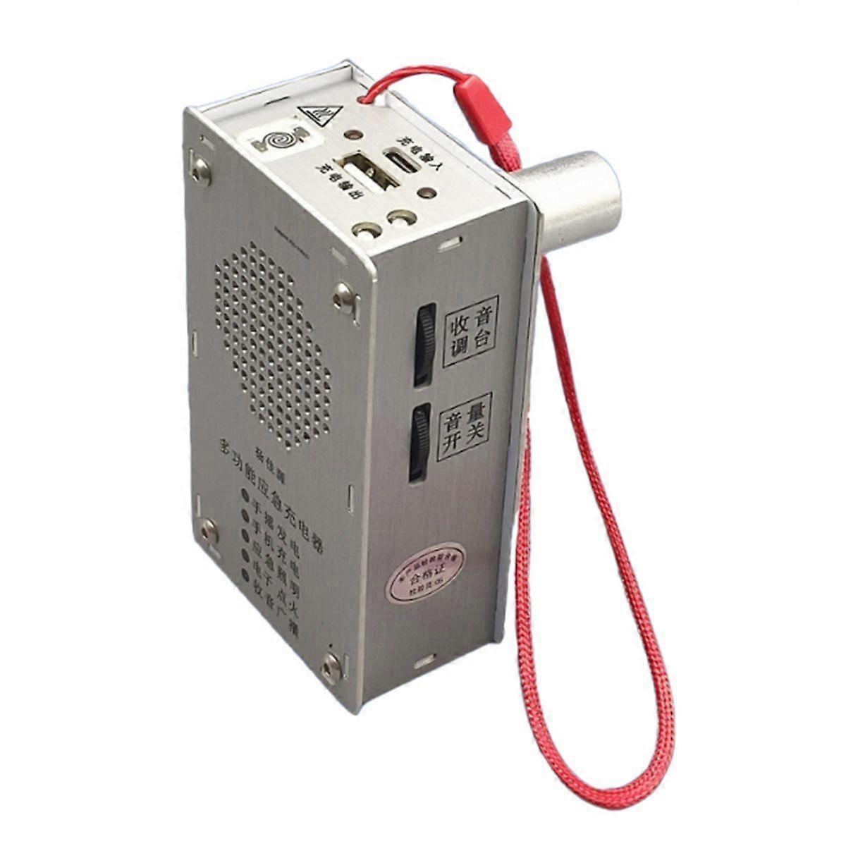 Hand Crank Generator Multifunctional Radio Igniter Flashlight USB Charging