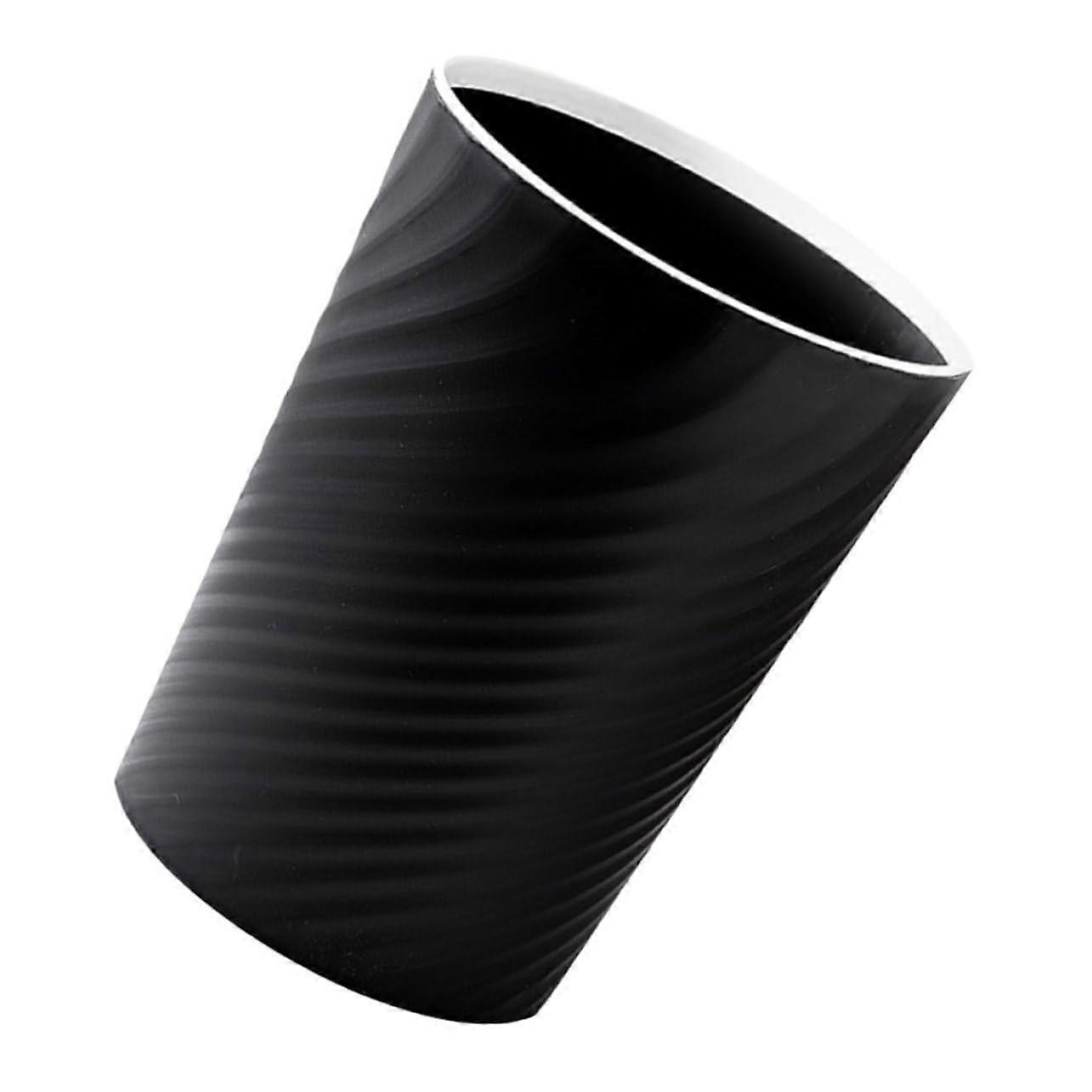 Modern Plastic Trash Can with Press Ring, Spacious Wastebasket for Bathroom Kitchen Bedroom Office