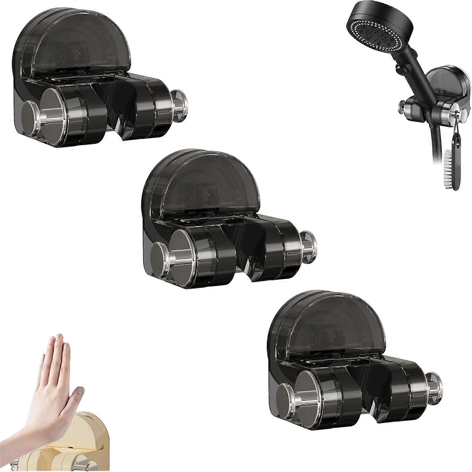 Adjustable No Drill Shower Head Holder with Strong Suction Cup, Wall Mounted Removable Rack 5pcs