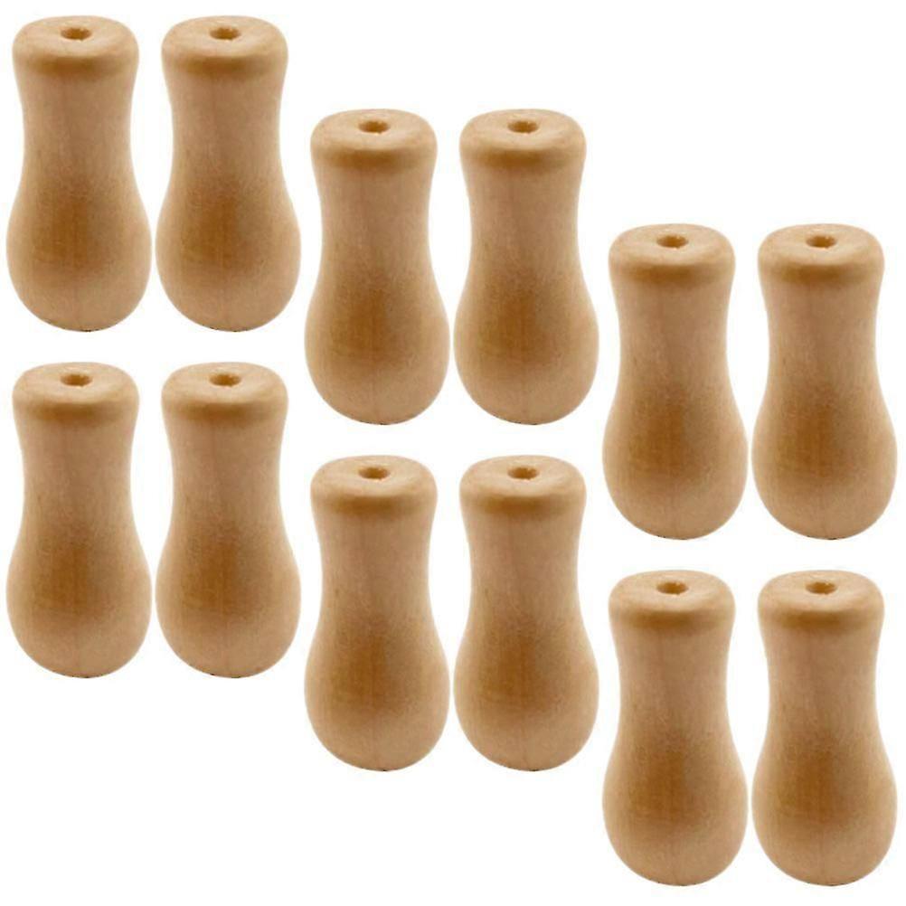 Window Blind Cord Knobs Wood Pull Cord Ends Replacement 60Pcs for Home