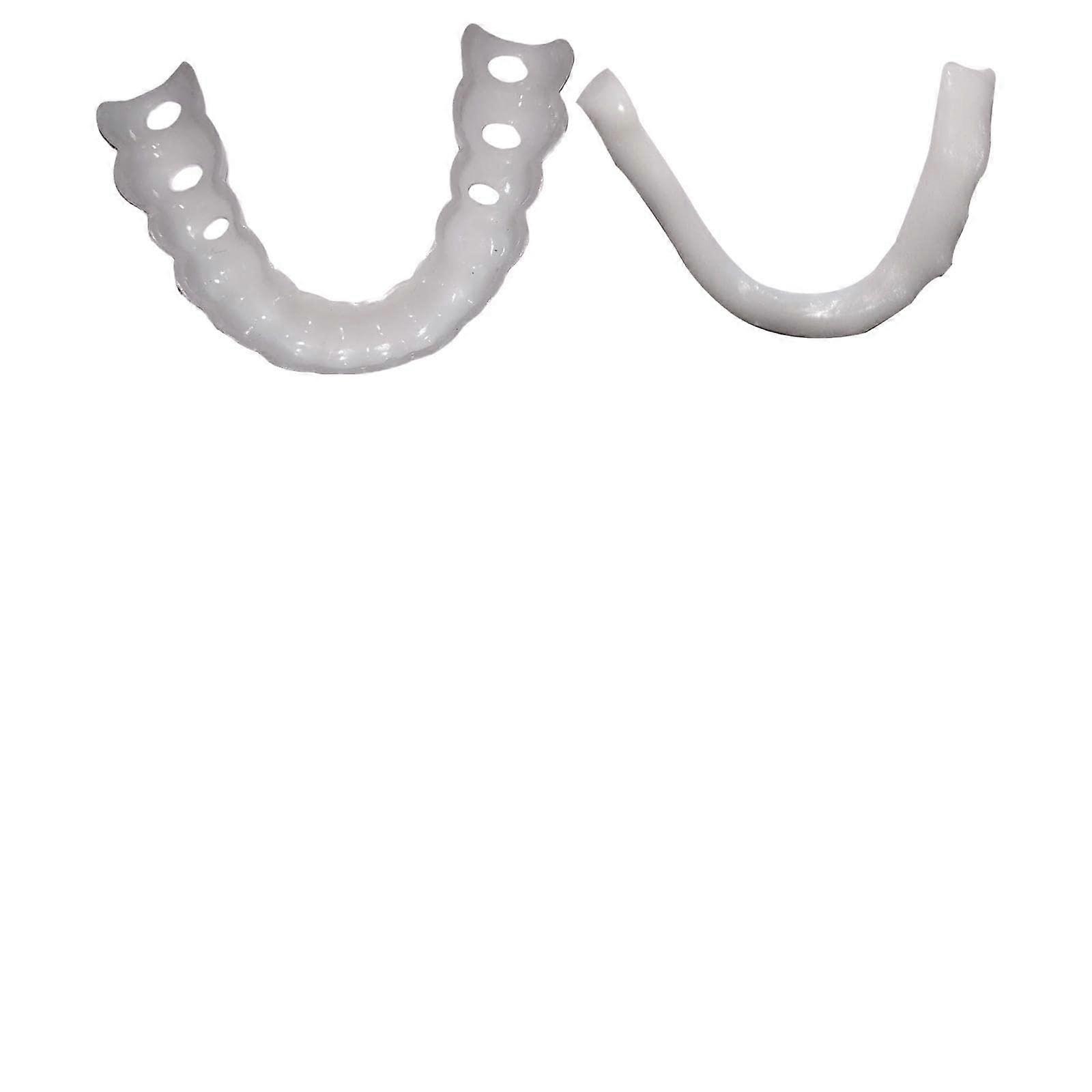 Fake Teeth Veneers Temporary Denture Soft Silicone Lower Teeth Cover Instant Smile Makeover