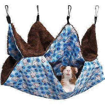 3-lagige Hängematte für Kleintiere, kuscheliges Bett für Hamster, Frettchen und Papageien - tolles Käfigzubehör