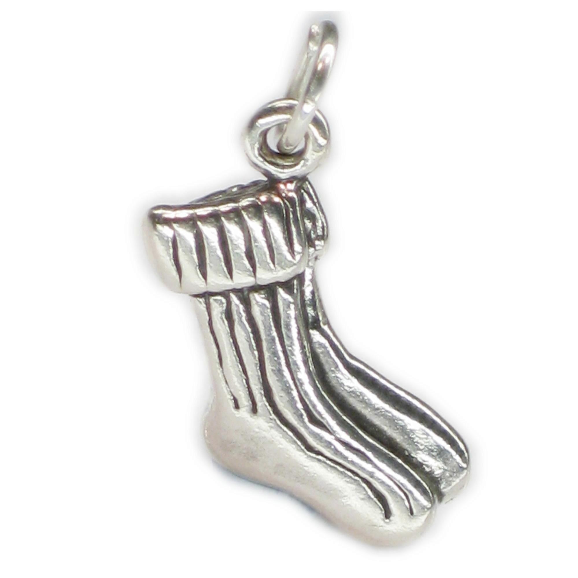 Socks sterling silver charm .925 Footware charms