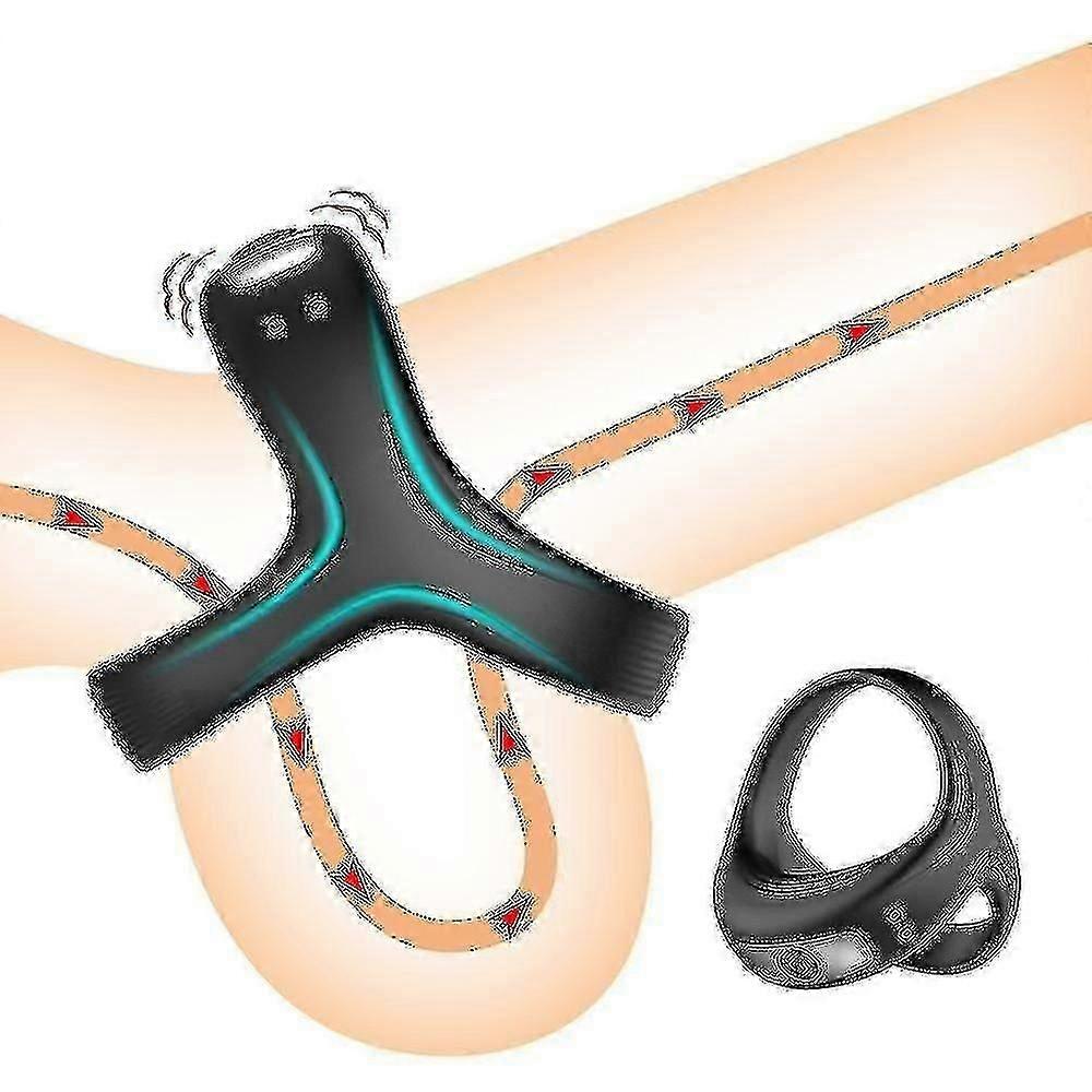 Semen Locking Ring Men's Semen Locking Triangular Ring USB Rechargeable Vibrating Massage Supplies