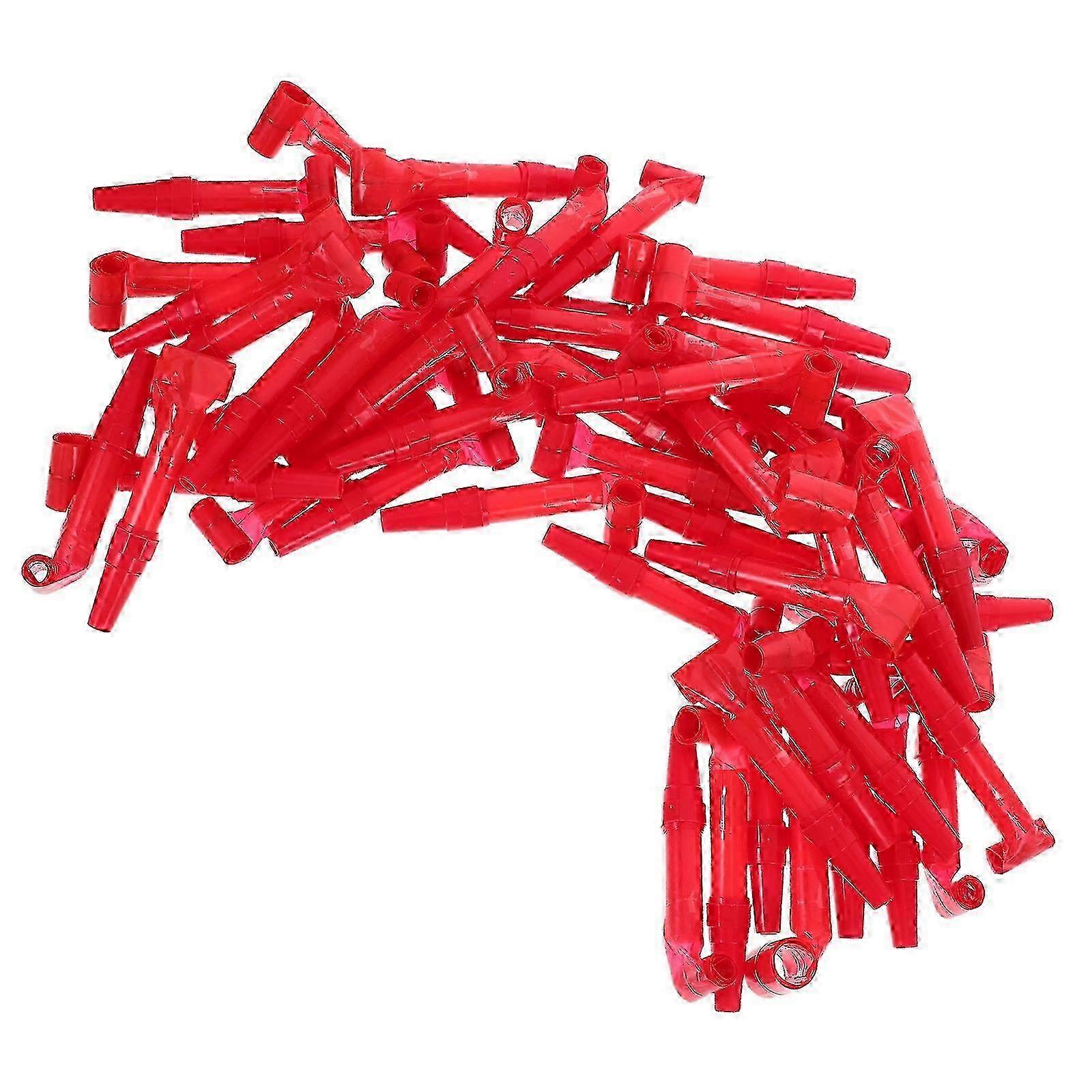 Noisemaker Giocattoli Forma Plastica Rossa 50 Pz Per Bambini Feste E Compleanni
