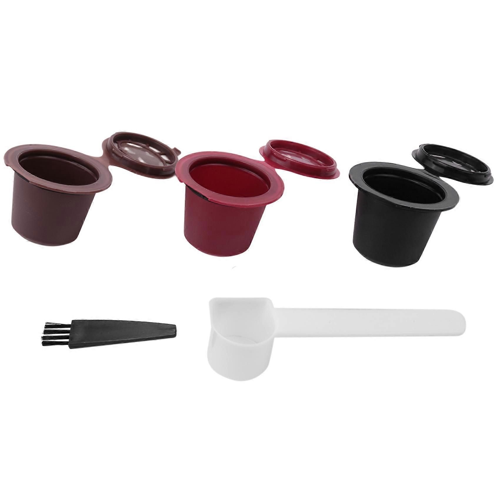 3 Pcs Refillable Reusable Espresso Capsule for Nespresso Coffee Machine Reusable Capsule Refill Empty Capsule
