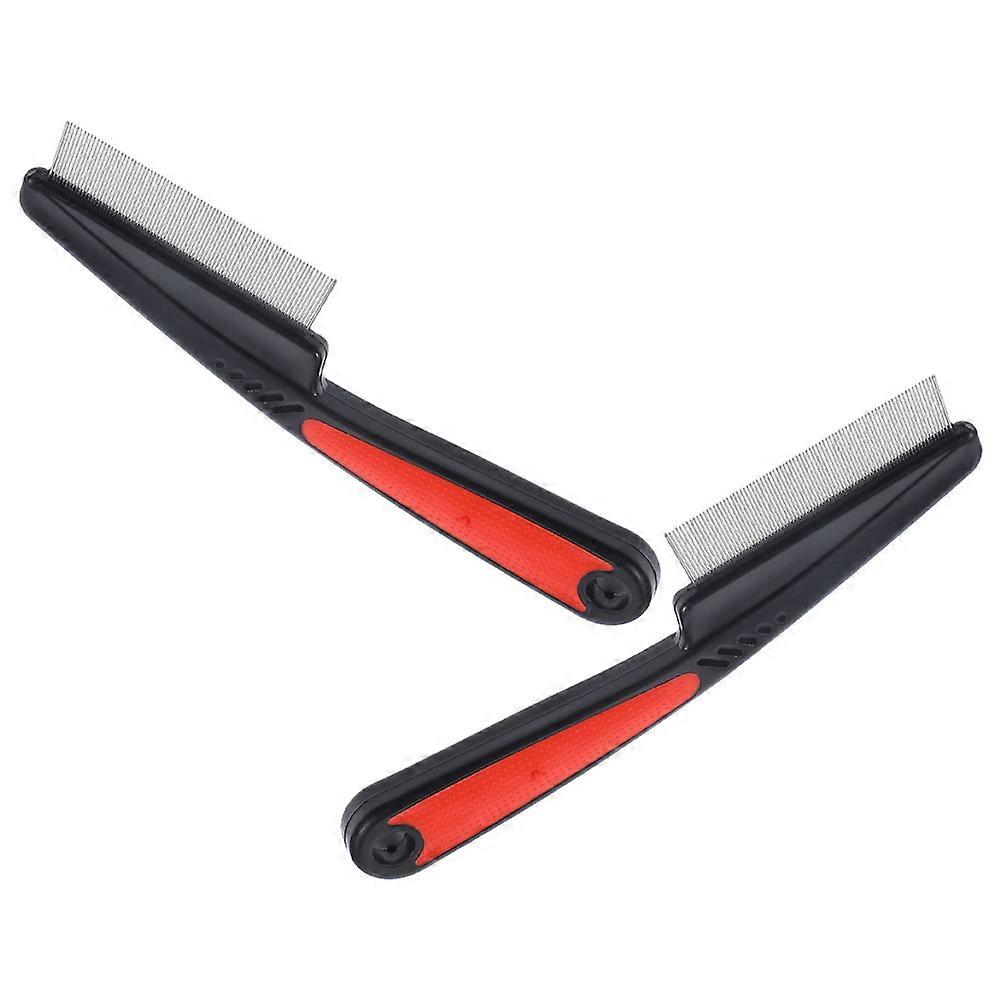 Fine Tooth Comb Stainless Steel Combs for Dandruff Removal 2Pcs