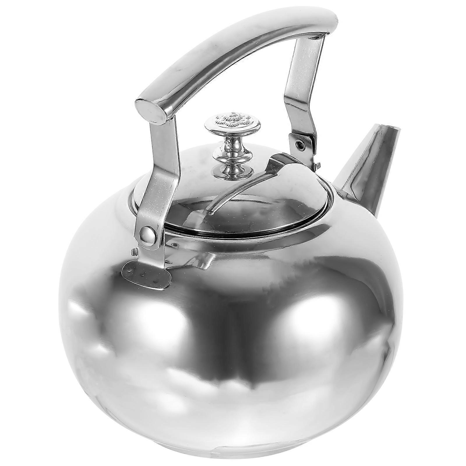 Stainless Steel Kettle with Strainer for Tea Boiling Practical Silver Kettle