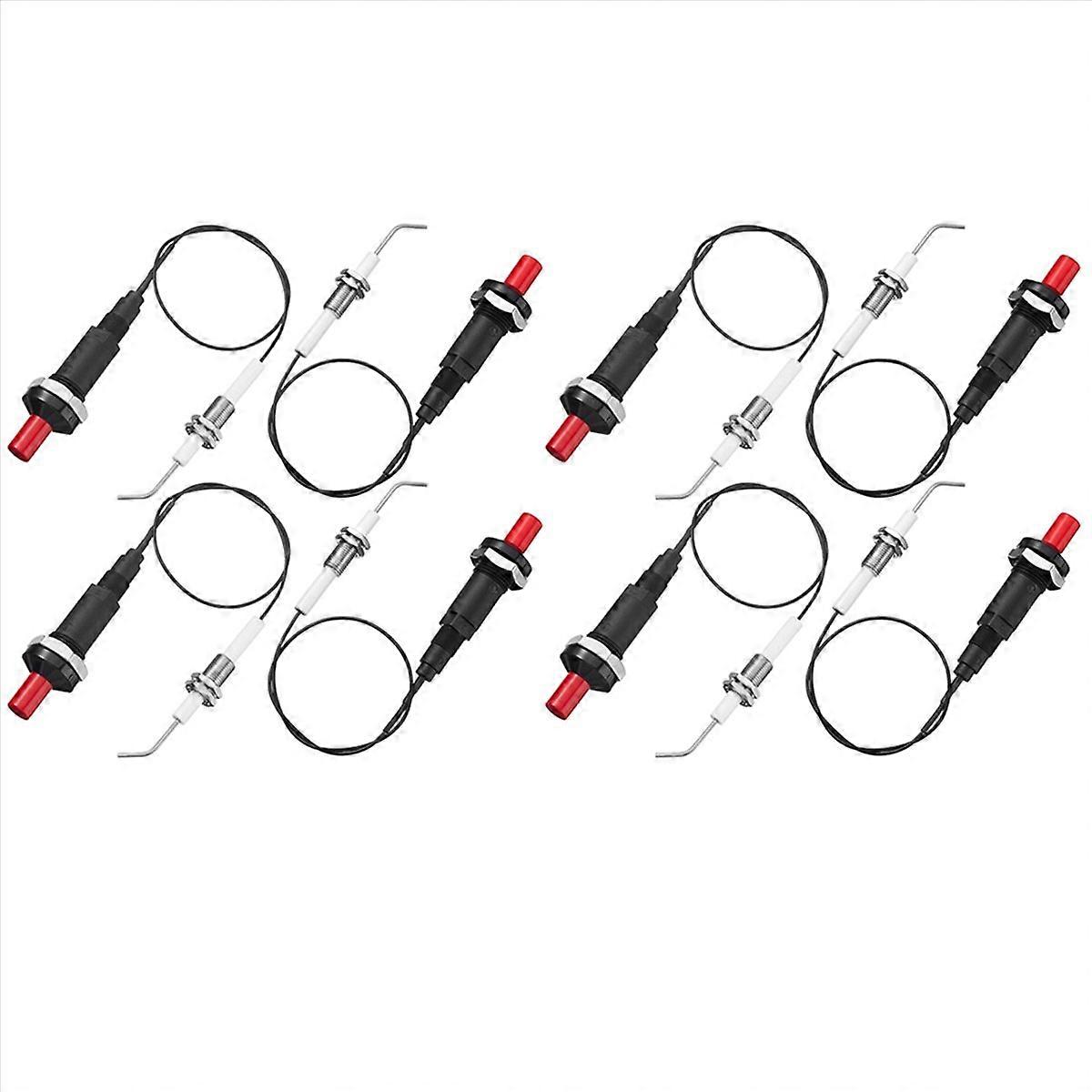 4 Pieces Propane Push-Type Piezo Igniter Kit Wire 30 cm for Gas Grill