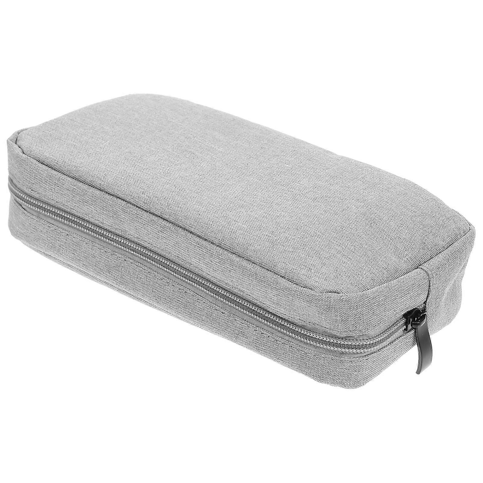 Data Line Storage Bag Digital Accessories Organizer for Home Grey Color