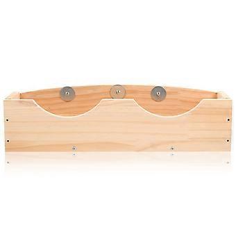 Kaninchenfuttertrog aus Holz, hellgelb, für Haustiere