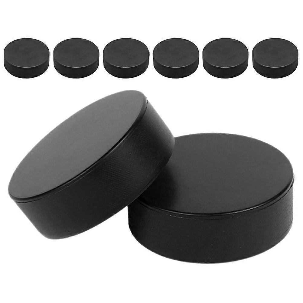 Black PU Hockey Pucks for Training 32Pcs Skill Development Use