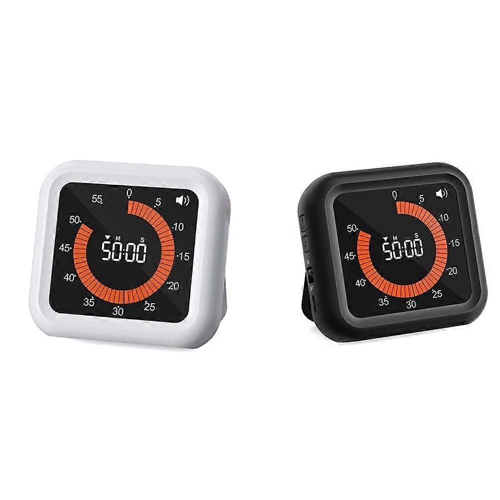  Rechargeable Visual Timer, Kitchen Timer, Mechanical Cooking Timer Shower Learning Stopwatch Timer