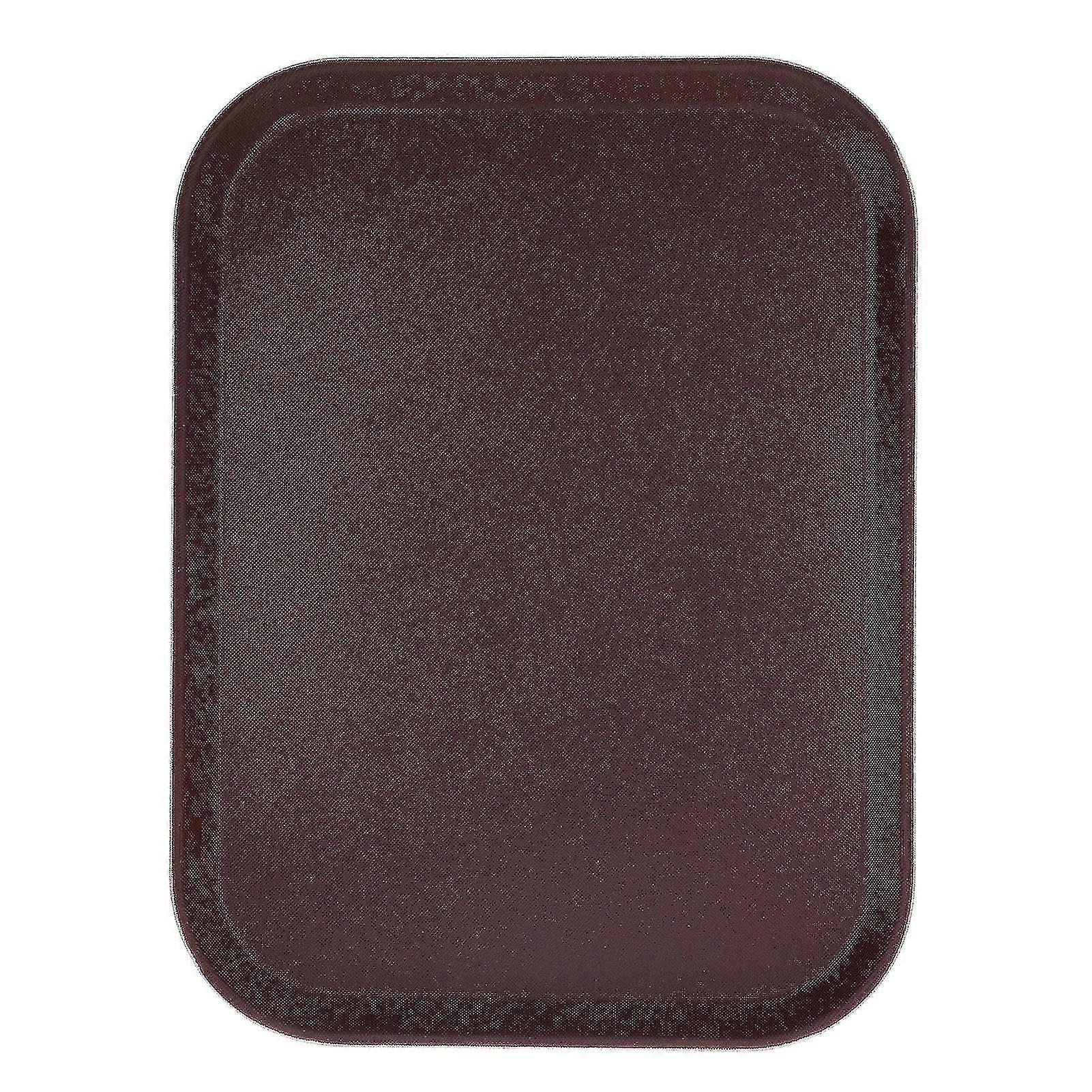 Heat-Resistant Rectangular Serving Tray, 25x35cm, Non-Slip Rubber Base