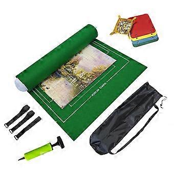 Puzzle Storage Felt Mat Green 1000-3000 Piece Puzzle Board Large Play Mat Soft Durable 100x100cm for Toy Organization and Assembly