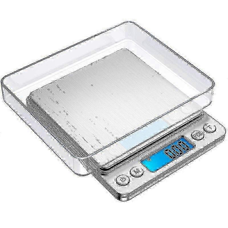 precision scale,500g/0.01g,0.01g,with tare and count function,backlit lcd display (silver)