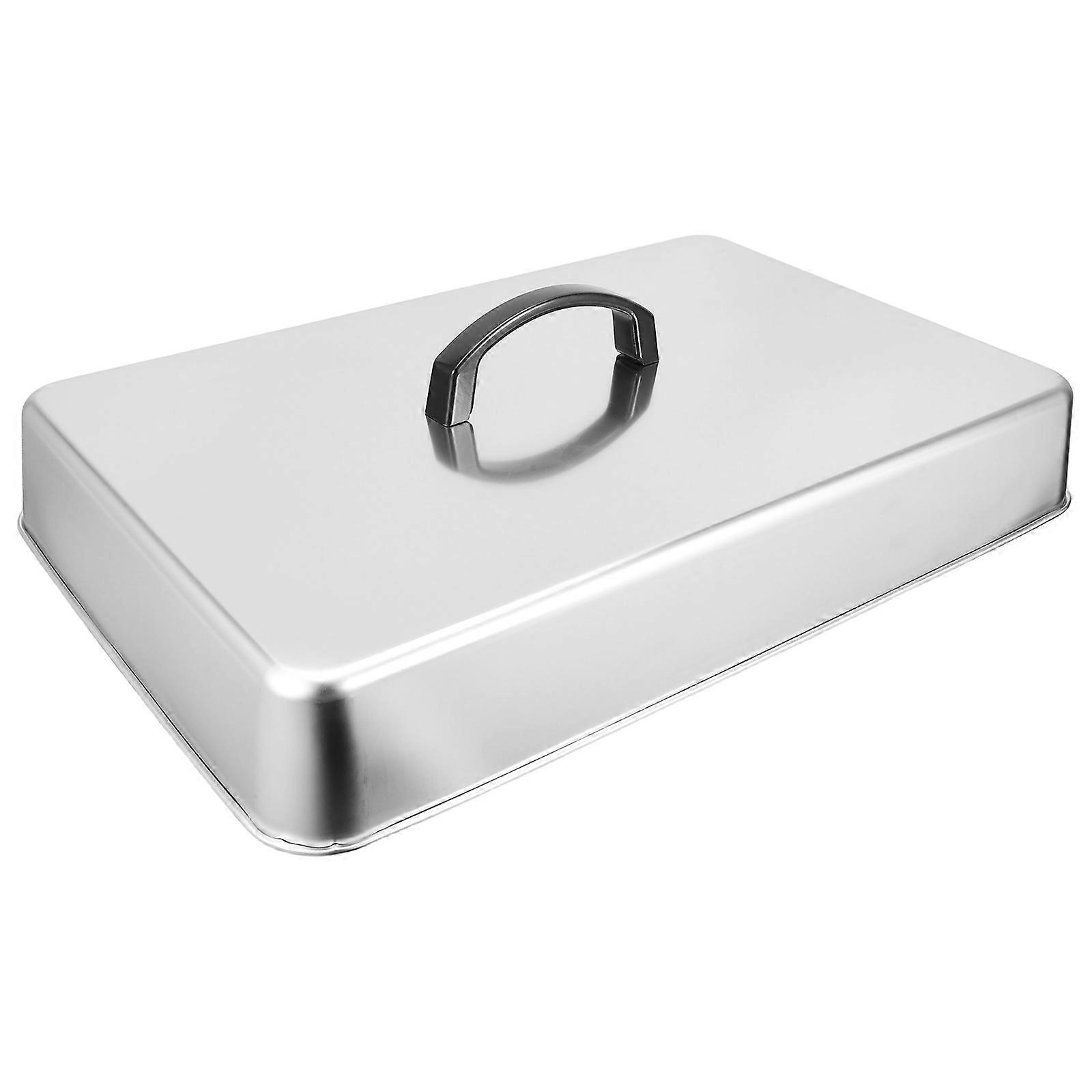 Kitchen Stainless Steel Steaming Cover Rectangular Griddle Basting Dome