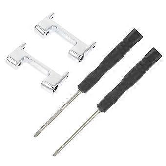 Watch Strap Connecting Accessory Metal Connector for Watch Use 2Pcs Silver