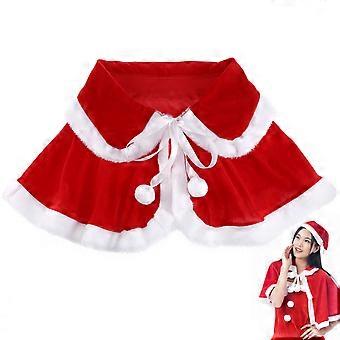 Chal de Papá Noel navideño para invierno, ideal para disfraces de cosplay y fiestas. Talla única.