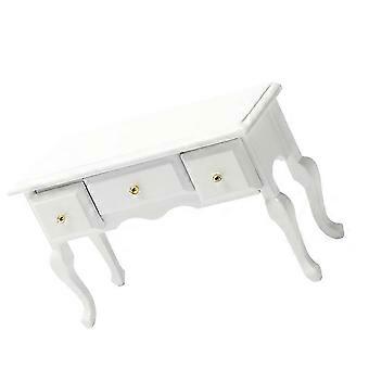 Mini gaveteiro de madeira para decoração, 1 peça, branco, para mesa.