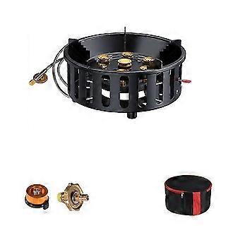 Outdoor-Gaskocher für Wanderungen, Camping, Picknick, Grillen, tragbar, windfest, mit elektronischer Zündung, 21000 W AL