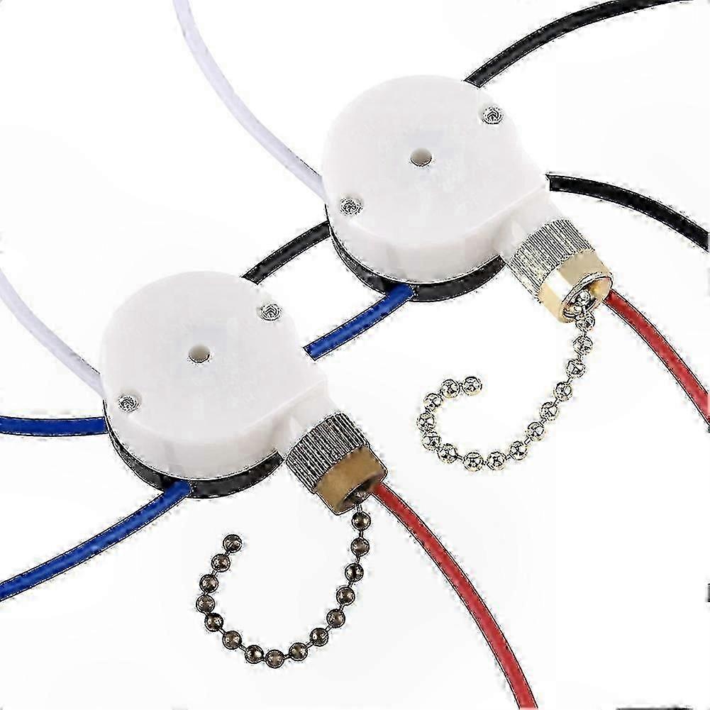 3-Speed 4-Wire Pull Chain Switch Kit for Ceiling Fans, Durable Replacement Component E89885 Edition 0915