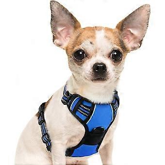 Dog Harness No Pull. Walking Pet Harness with 2 Metal Rings and Handle Adjustable Reflective Breathable Oxford Soft Vest Easy Control Front Clip Harne
