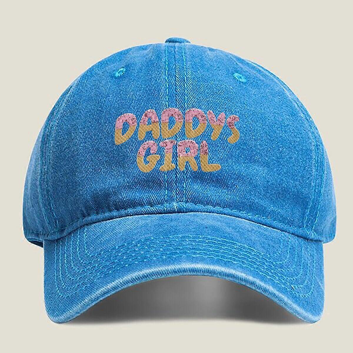Daddys Girl Typography Washed Baseball Cap