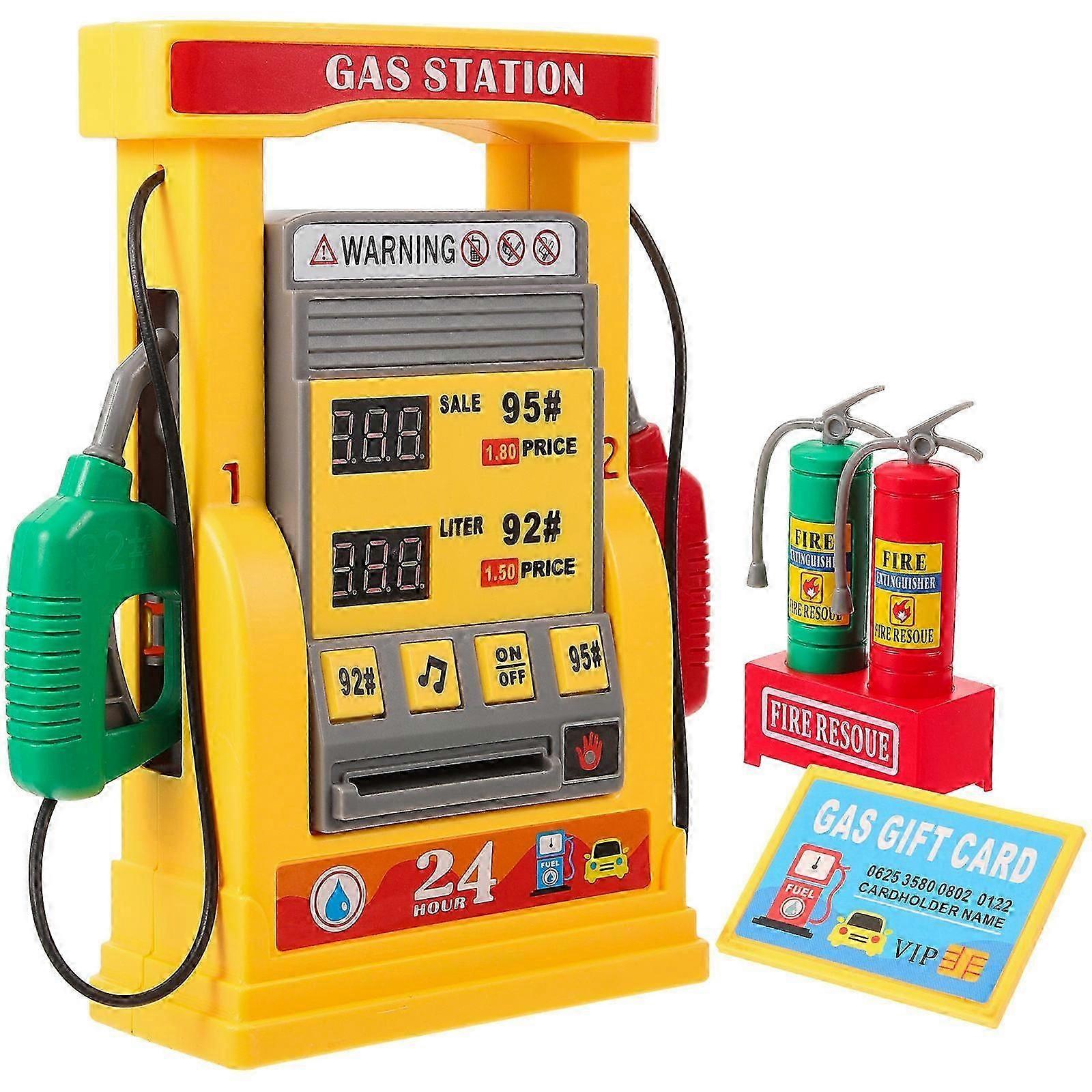 1 Set Gas Station Simulation Model Multifunctional Educational Toy Kit