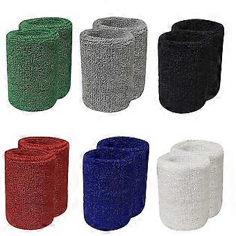 12 Pack Sweat Wristbands for Sports, Exercise, Tennis, Basketball, Running