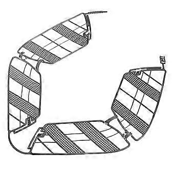 Bike Rear Wheel Guard Protective Screen for Cycling 2Pcs Silver Mesh